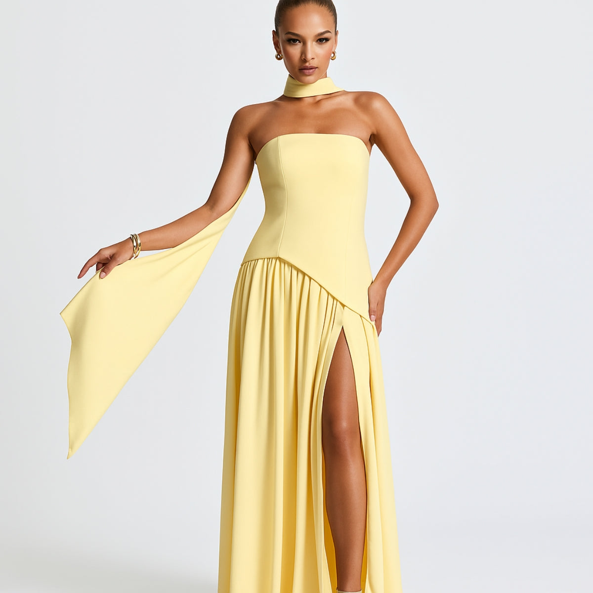 Luxe Evening Dress with Slit