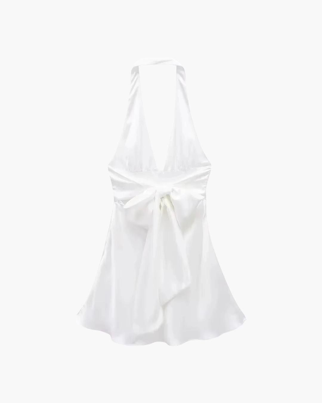 Satin Halter Mini Dress