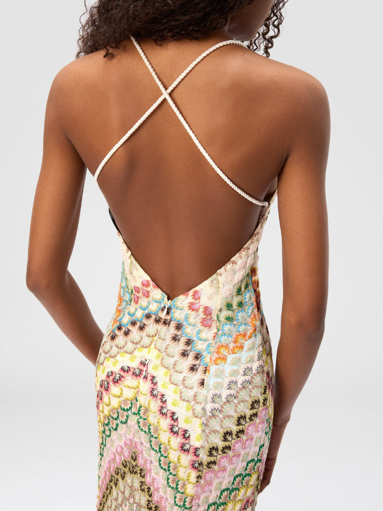 Riviera Missoni Waves Knit Maxi Dress