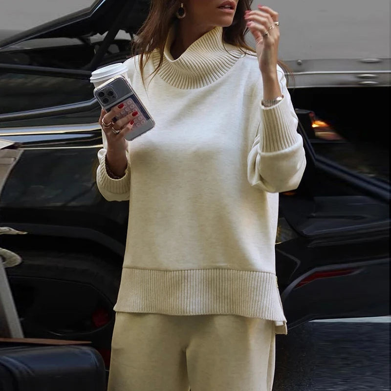 Allegra Knit Lounge Set — Sweater & Pants