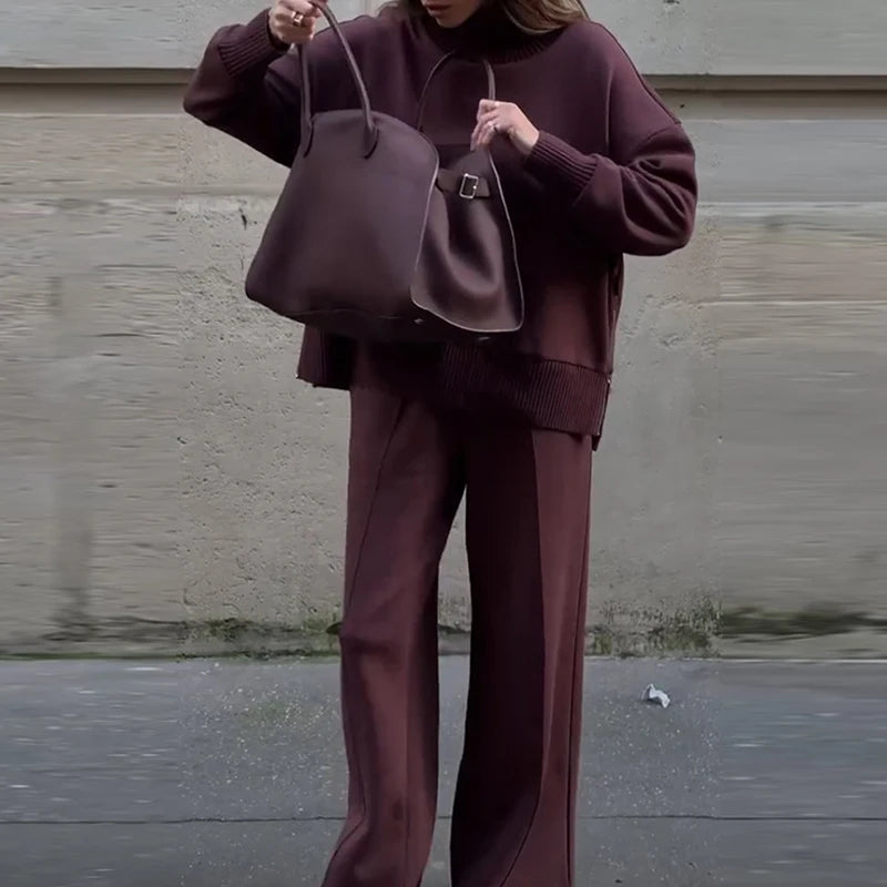 Allegra Knit Lounge Set — Sweater & Pants