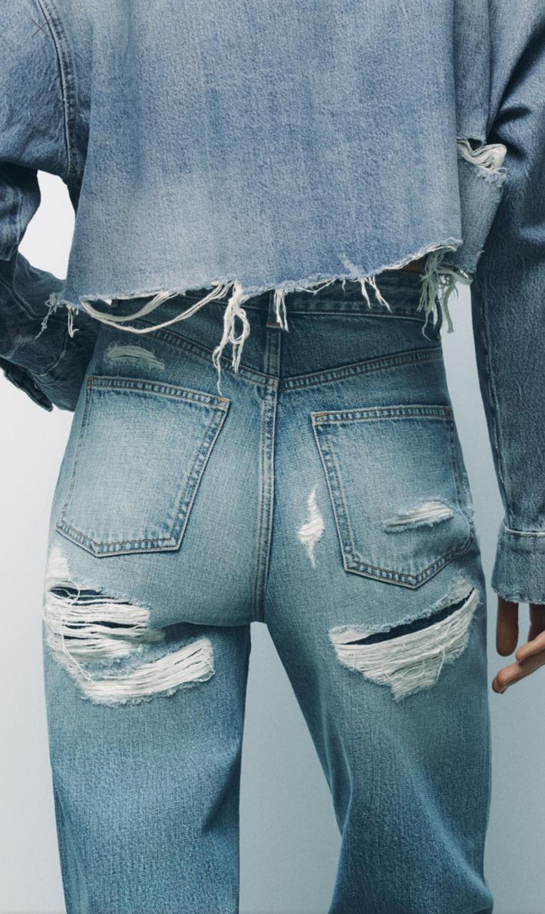 Back Ripped Torn Jeans