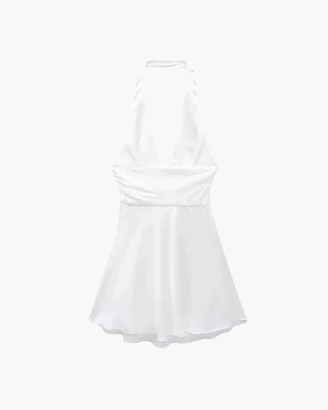 Satin Halter Mini Dress