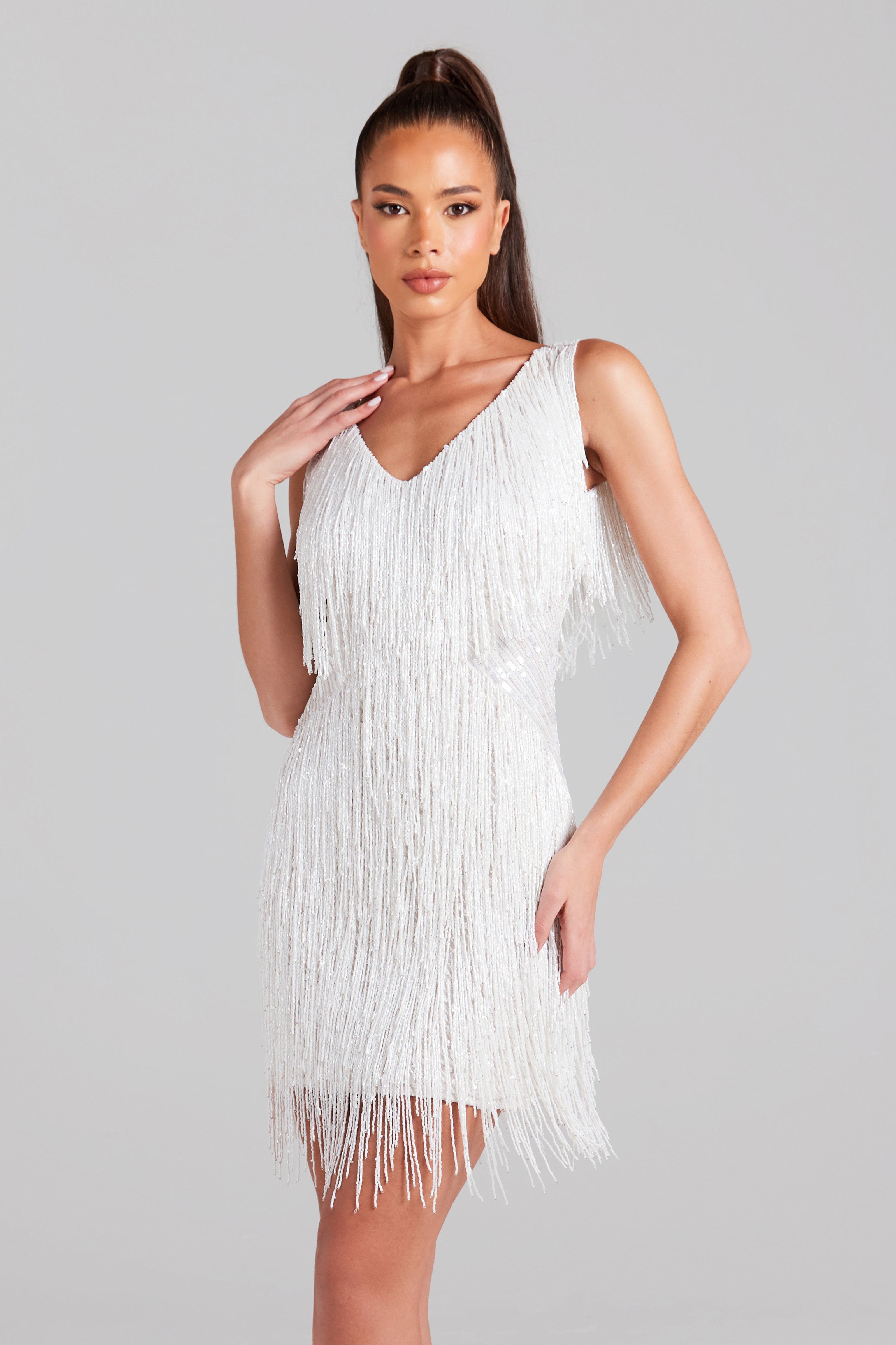 Lunessa Shimmer Fringe Dress