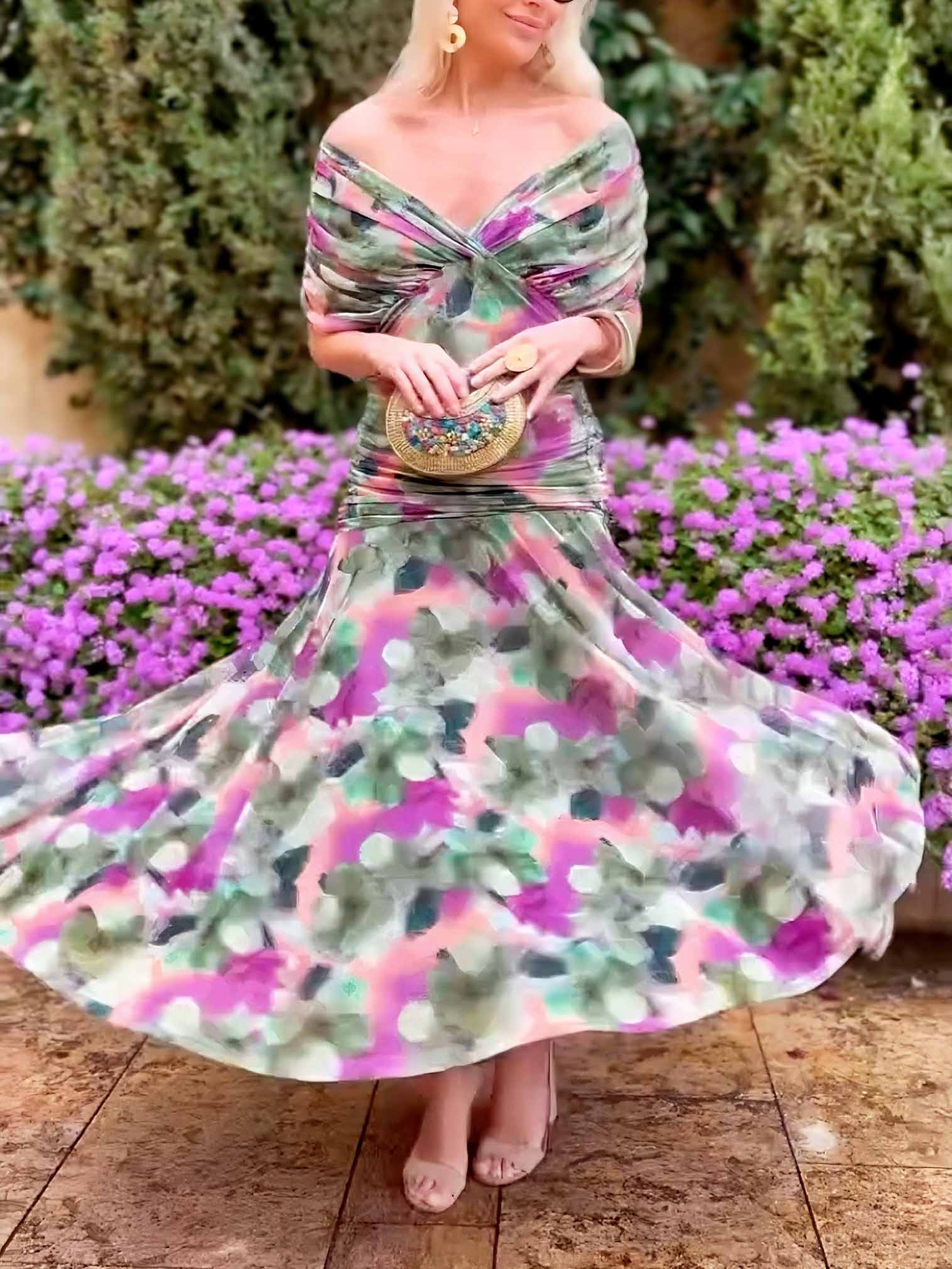 Aurelia Painted Bloom Maxi Dress