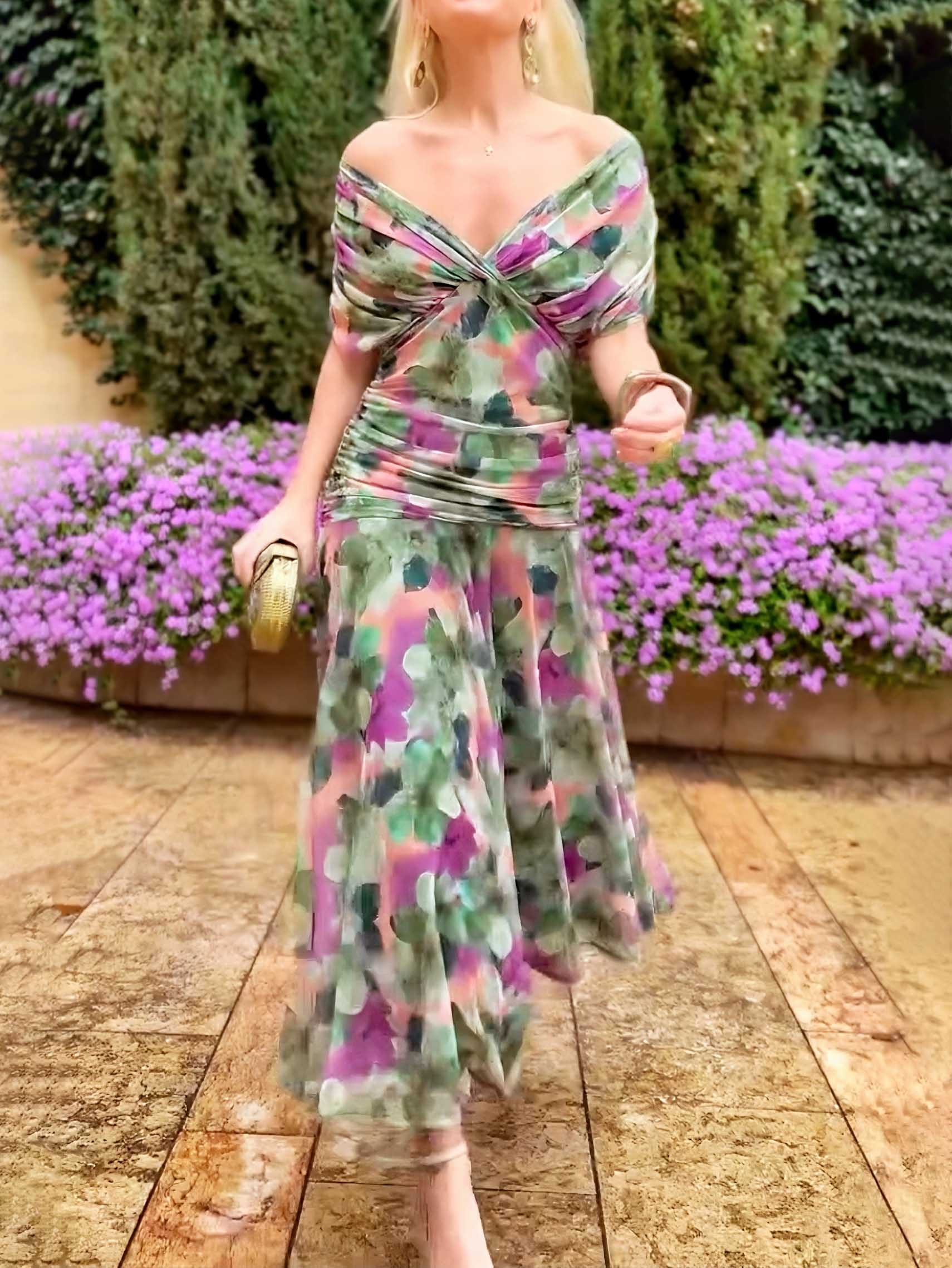 Aurelia Painted Bloom Maxi Dress