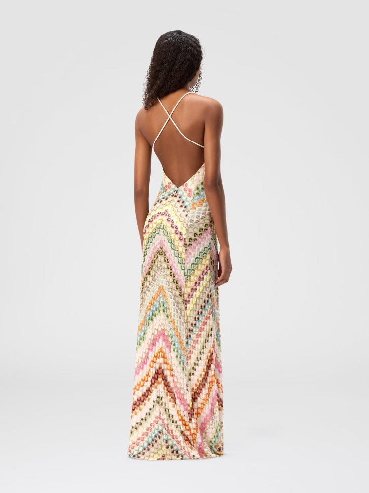 Riviera Missoni Waves Knit Maxi Dress