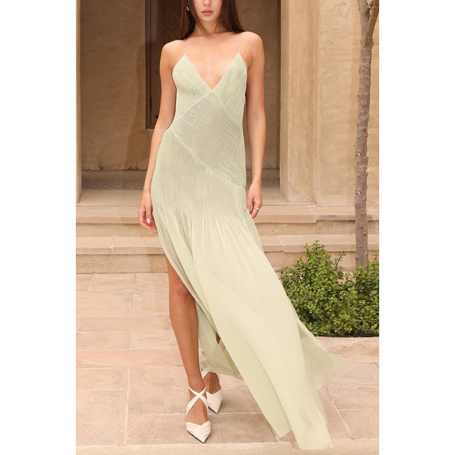Midorii Pleated Maxi Dress