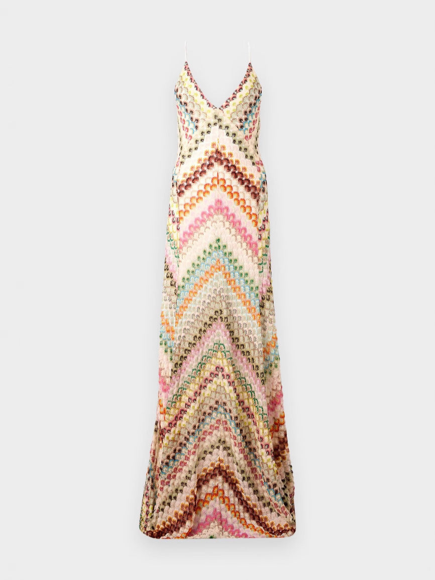 Riviera Missoni Waves Knit Maxi Dress