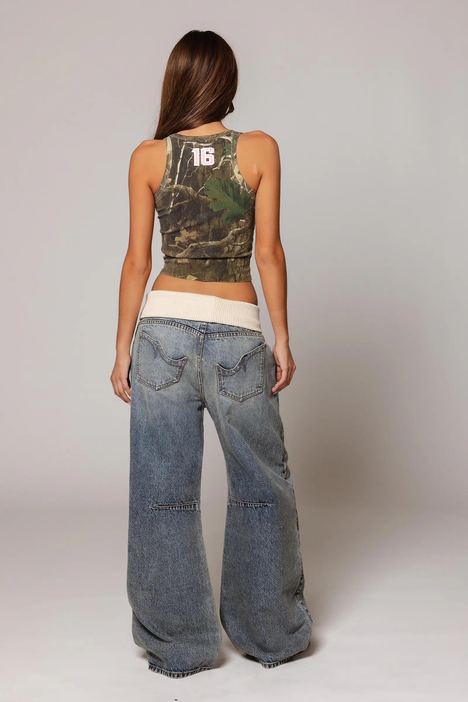 Chaise Fold Over Jeans