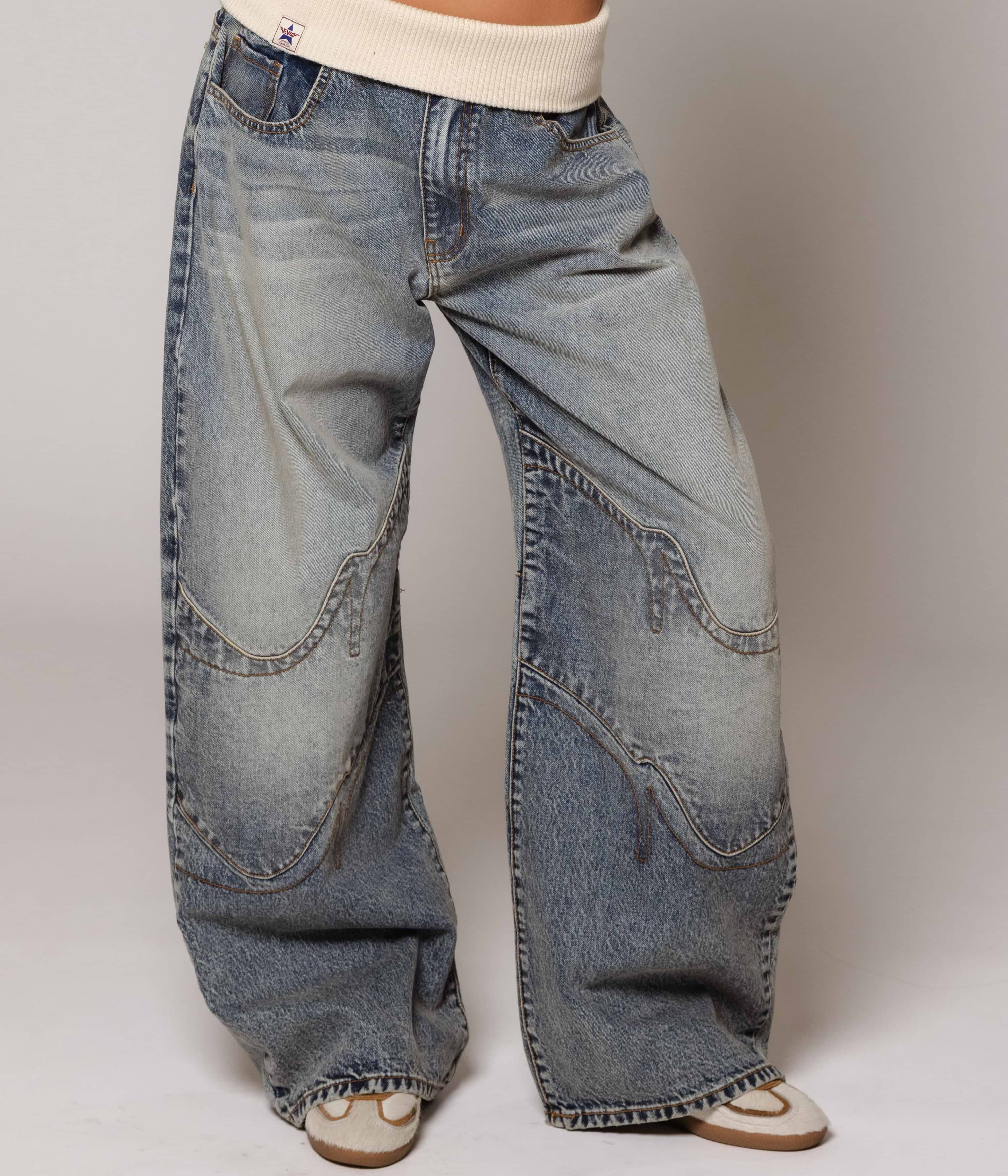 Chaise Fold Over Jeans