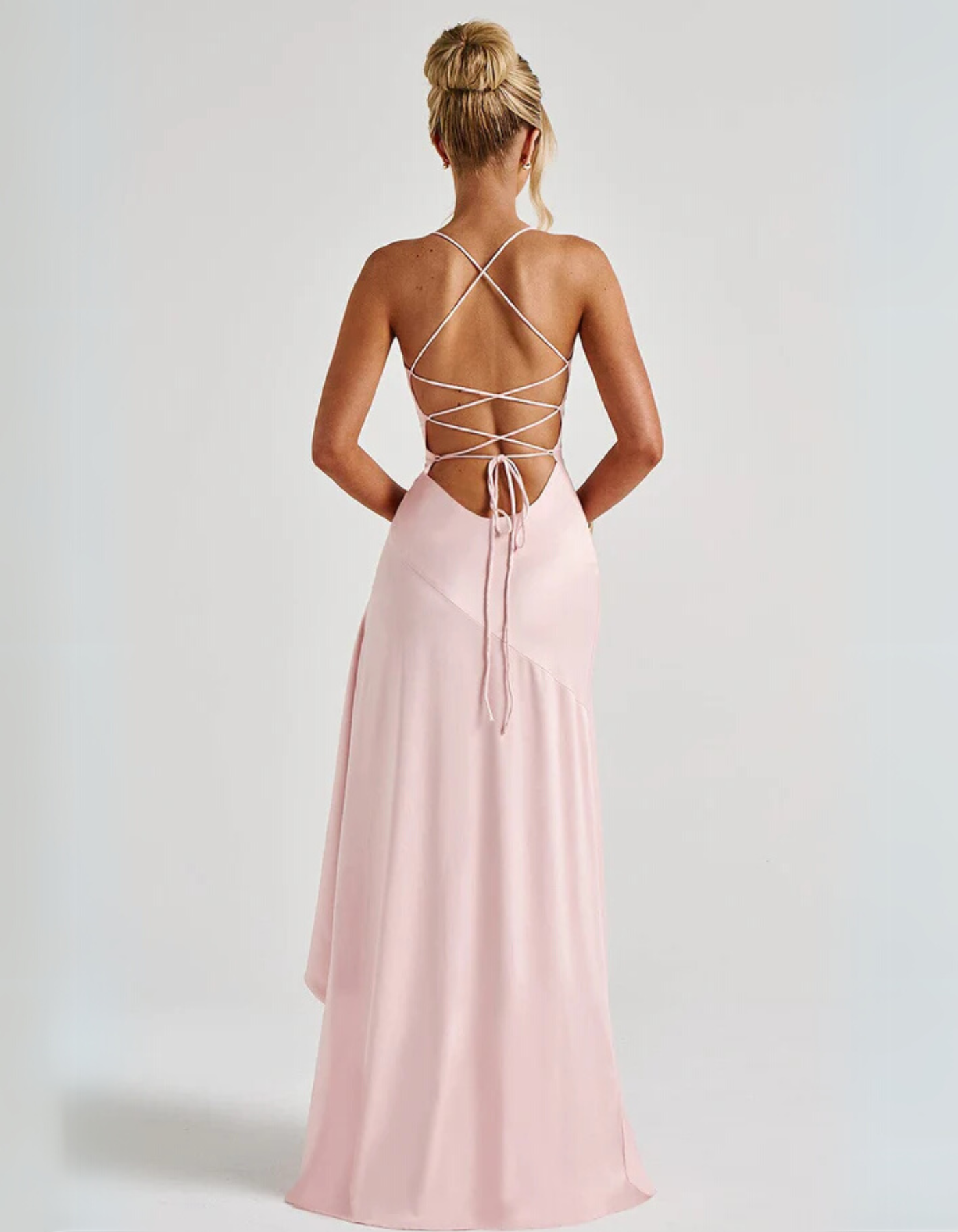 Draped Ruffle Detail Dress – Evening Gown