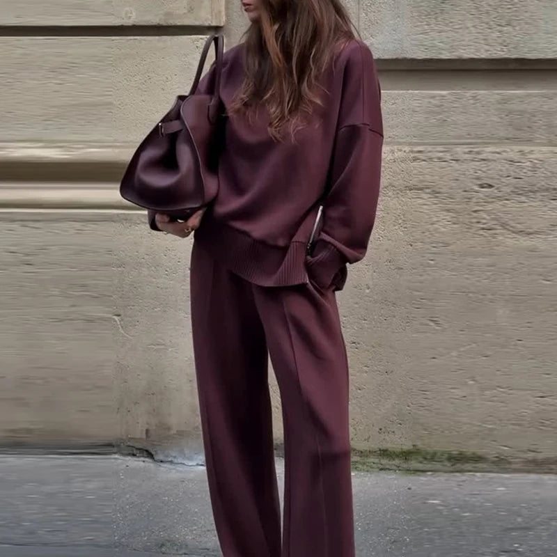 Allegra Knit Lounge Set — Sweater & Pants