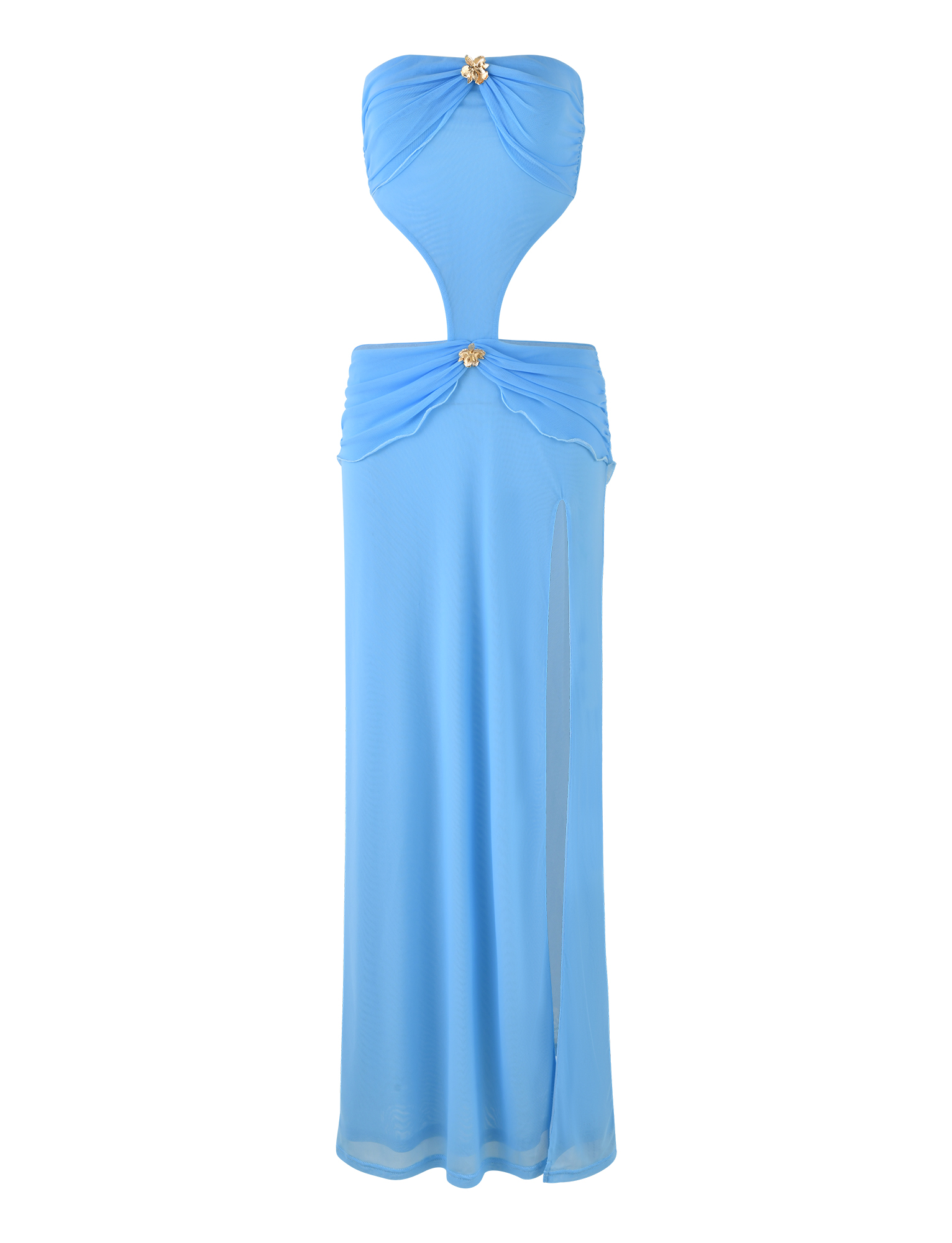 Aurelia Bloom Strapless Maxi Dress