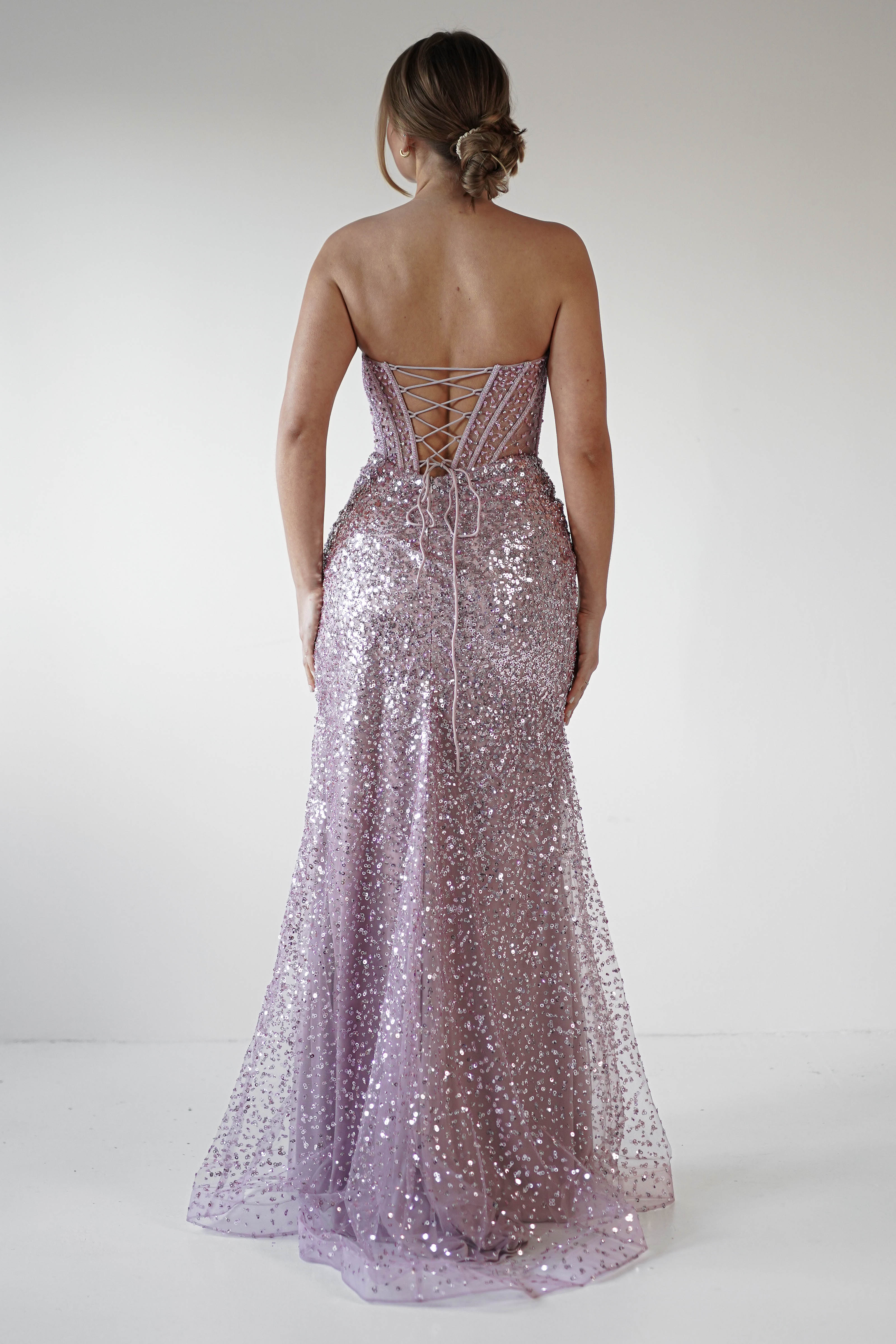 Celestia Sequin Corset Gown