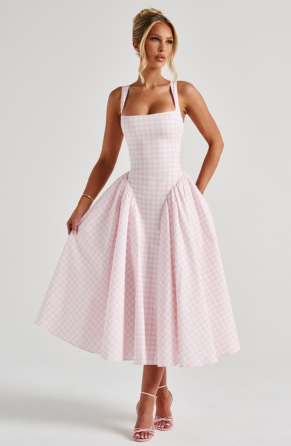 Roselle Blush Midi Dress