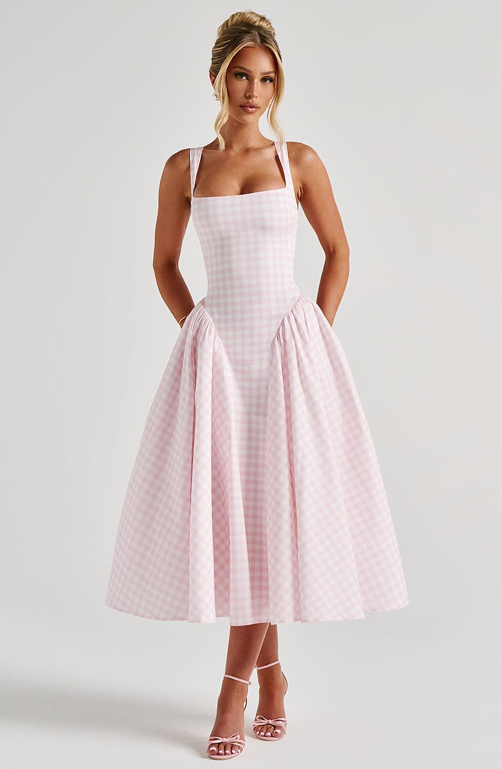 Roselle Blush Midi Dress