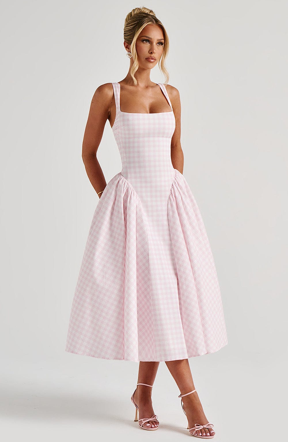 Roselle Blush Midi Dress